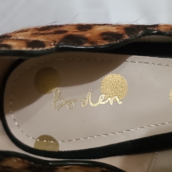 BODEN Leopard Print Pumps Court Wave Calf Hair Leather Pointed Toe 38. Us 7 - Picture 2 of 7